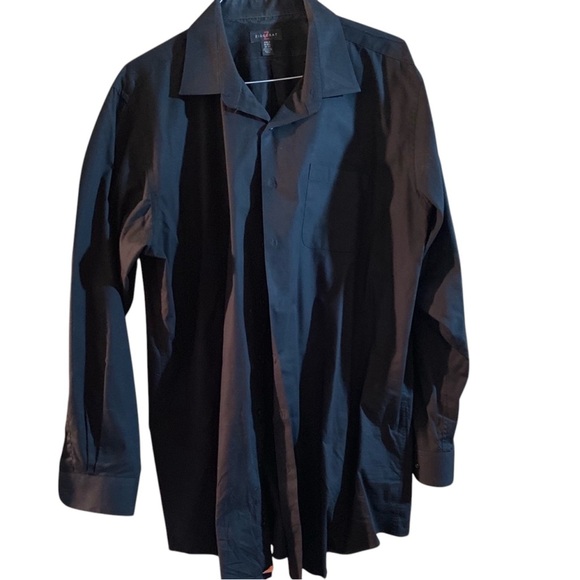Ziggurat Fitted Men’s Medium 15-15.5 32/33 Black long sleeve dress button shirt - Picture 1 of 3